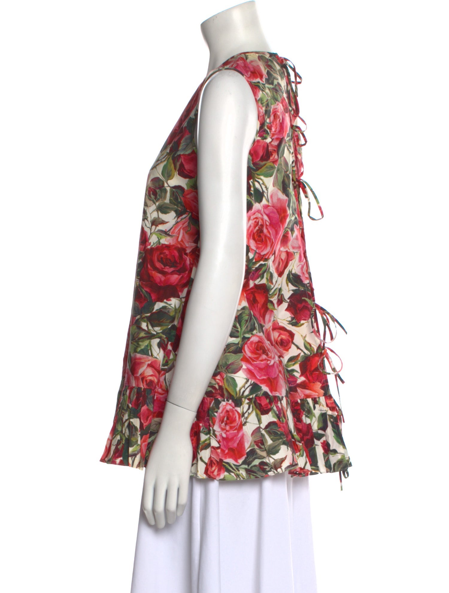 Dolce & Gabbana Floral Print Crew Neck Top