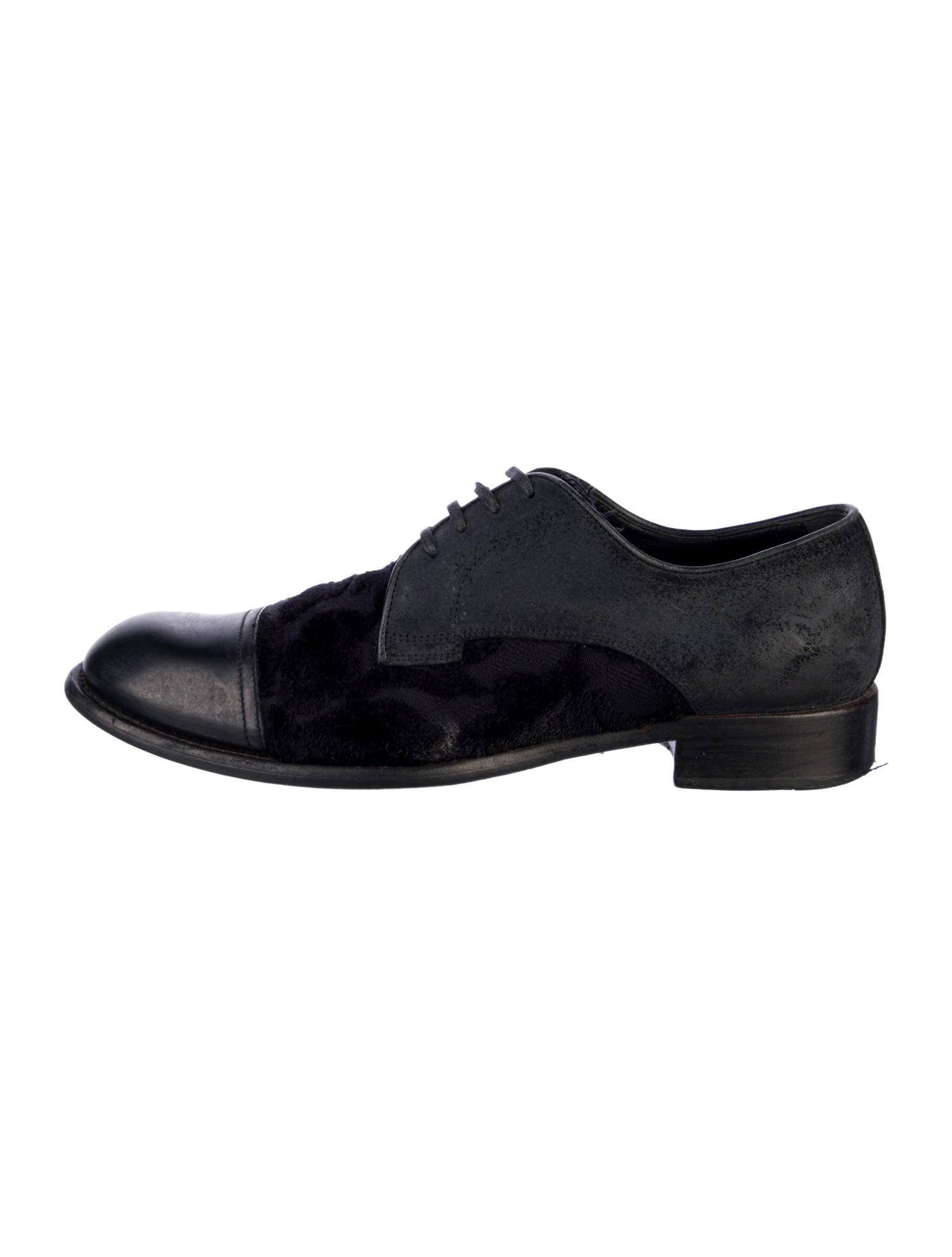Dolce & Gabbana Leather Leather Trim Embellishment Derby Shoes