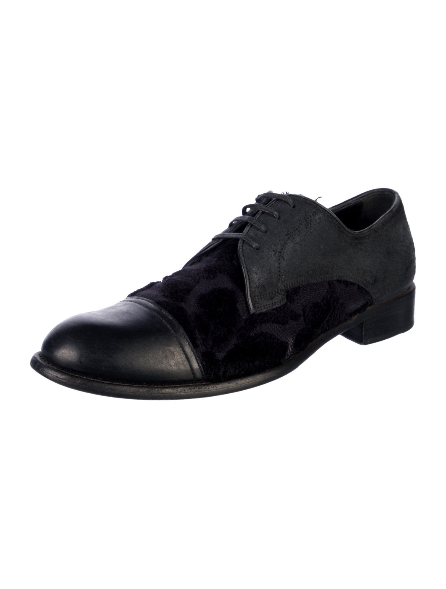 Dolce & Gabbana Leather Leather Trim Embellishment Derby Shoes