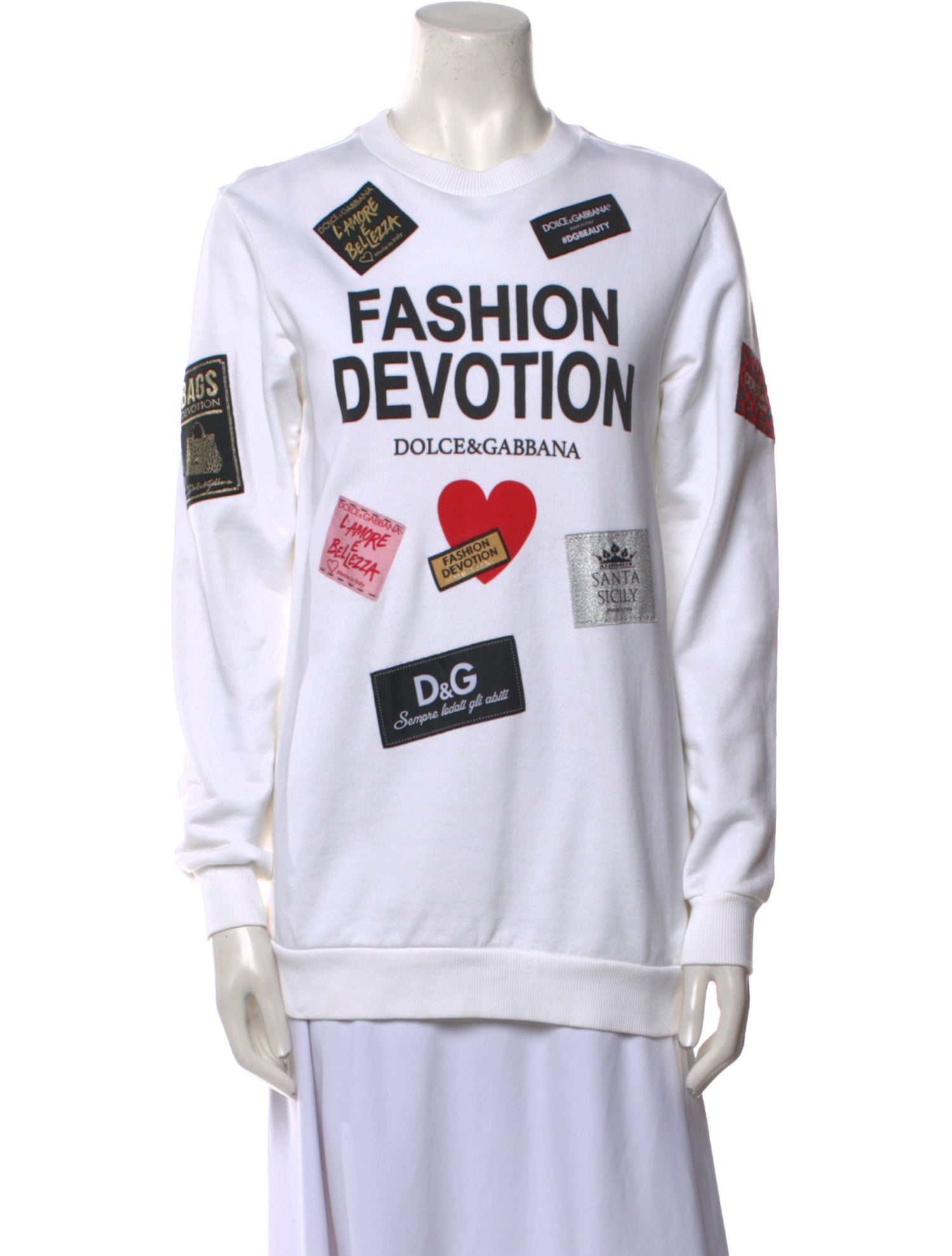 Dolce & Gabbana Graphic Print Crew Neck Sweatshirt