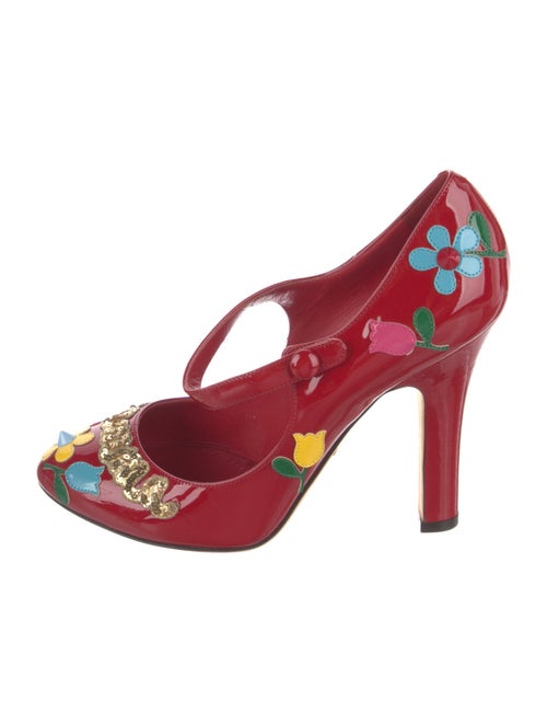 Dolce & Gabbana Patent Leather Patterned Pumps