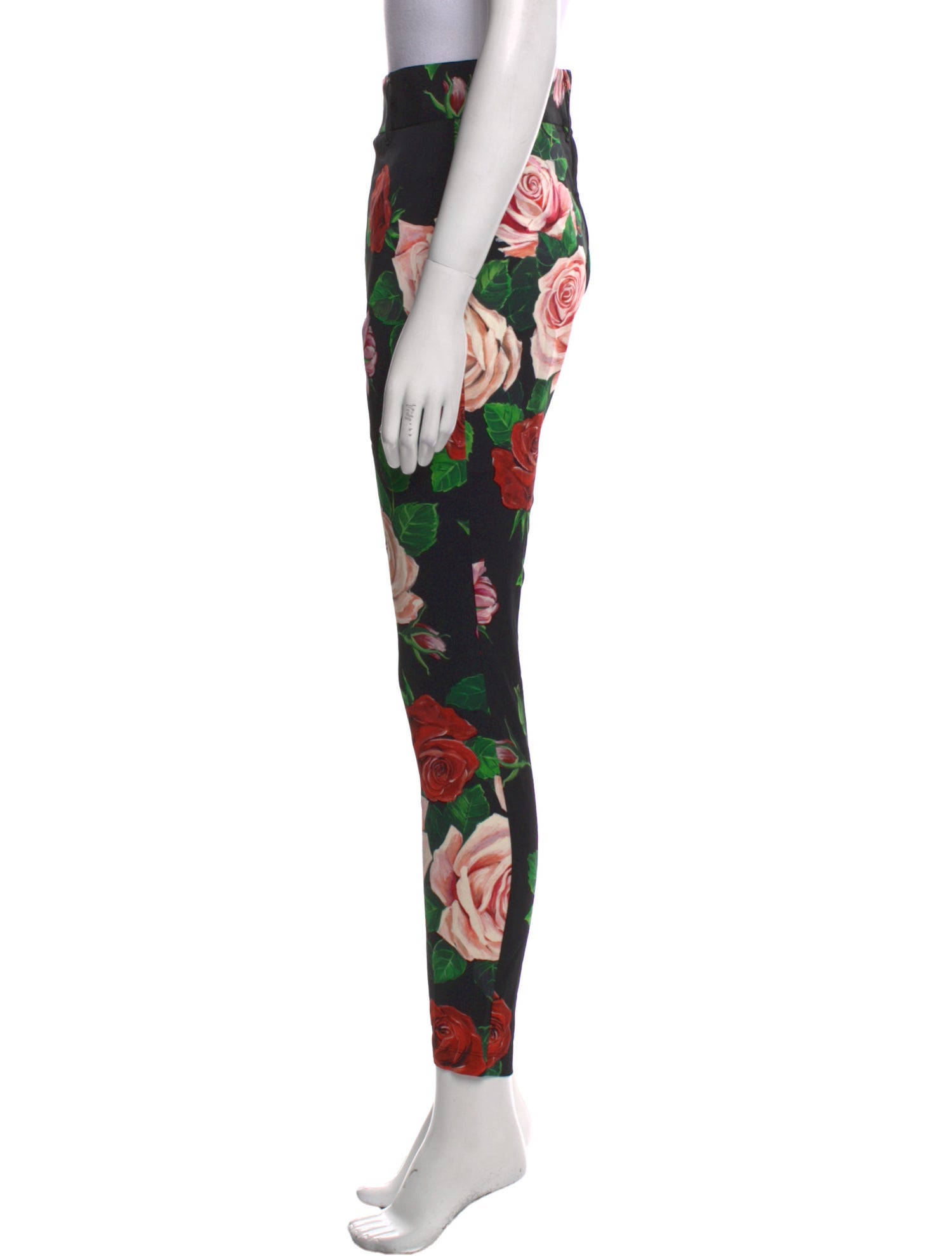 Dolce & Gabbana Silk Skinny Leg Pants