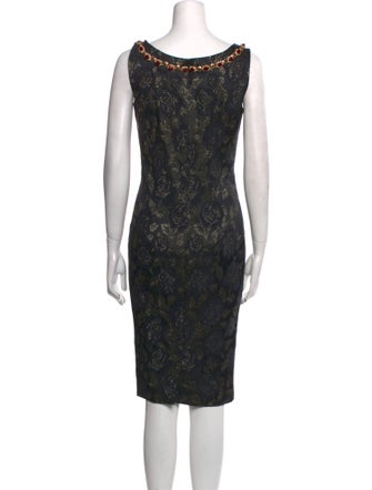 Dolce & Gabbana Lace Pattern Midi Length Dress