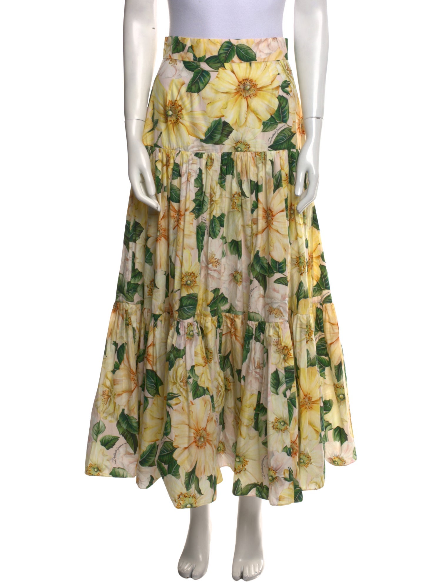 Dolce & Gabbana Floral Print Midi Length Skirt