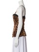 Dolce & Gabbana Animal Print Square Neckline Top