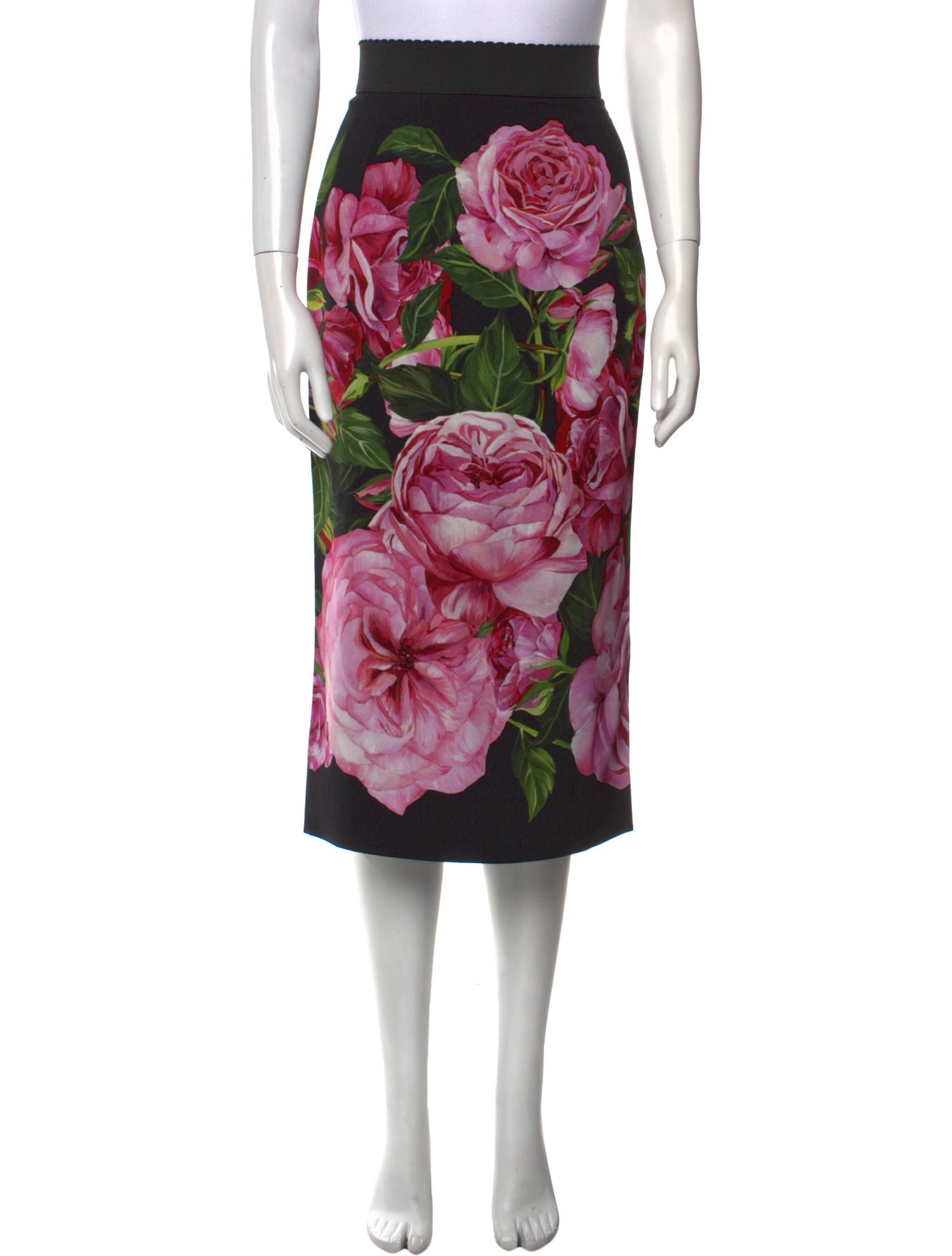 Dolce & Gabbana Floral Print Midi Length Skirt