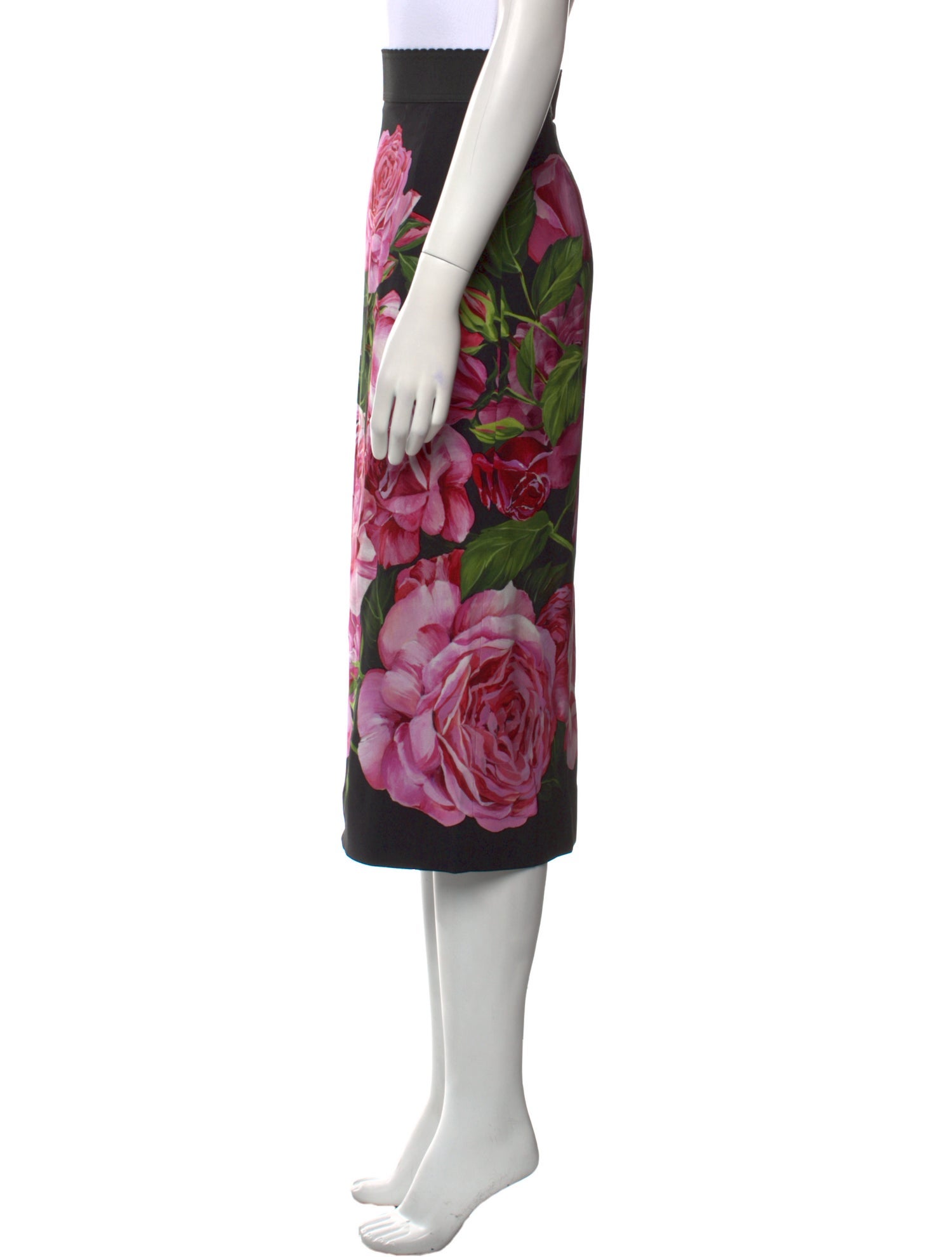Dolce & Gabbana Floral Print Midi Length Skirt