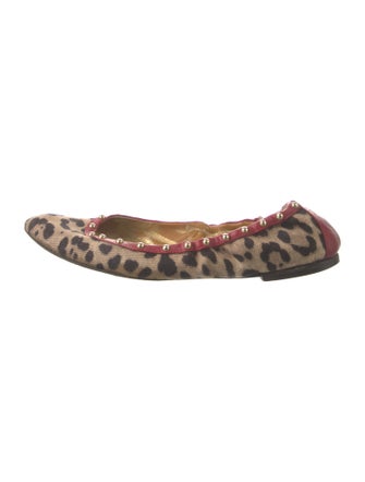 Dolce & Gabbana Printed Studded Accents Ballet Flats