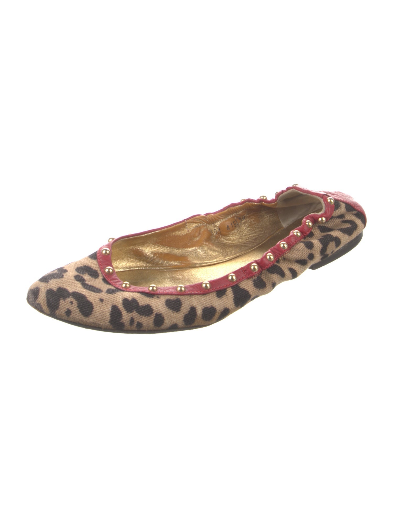 Dolce & Gabbana Printed Studded Accents Ballet Flats