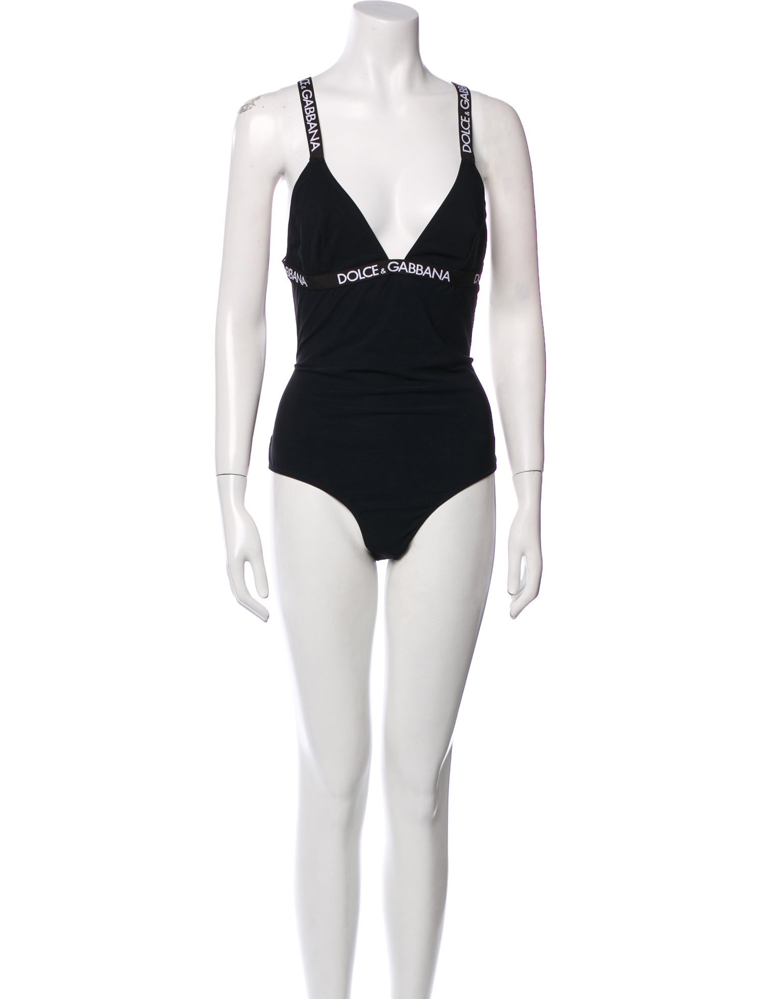 Dolce & Gabbana Graphic Print Embroidered Accent One-Piece w/ Tags