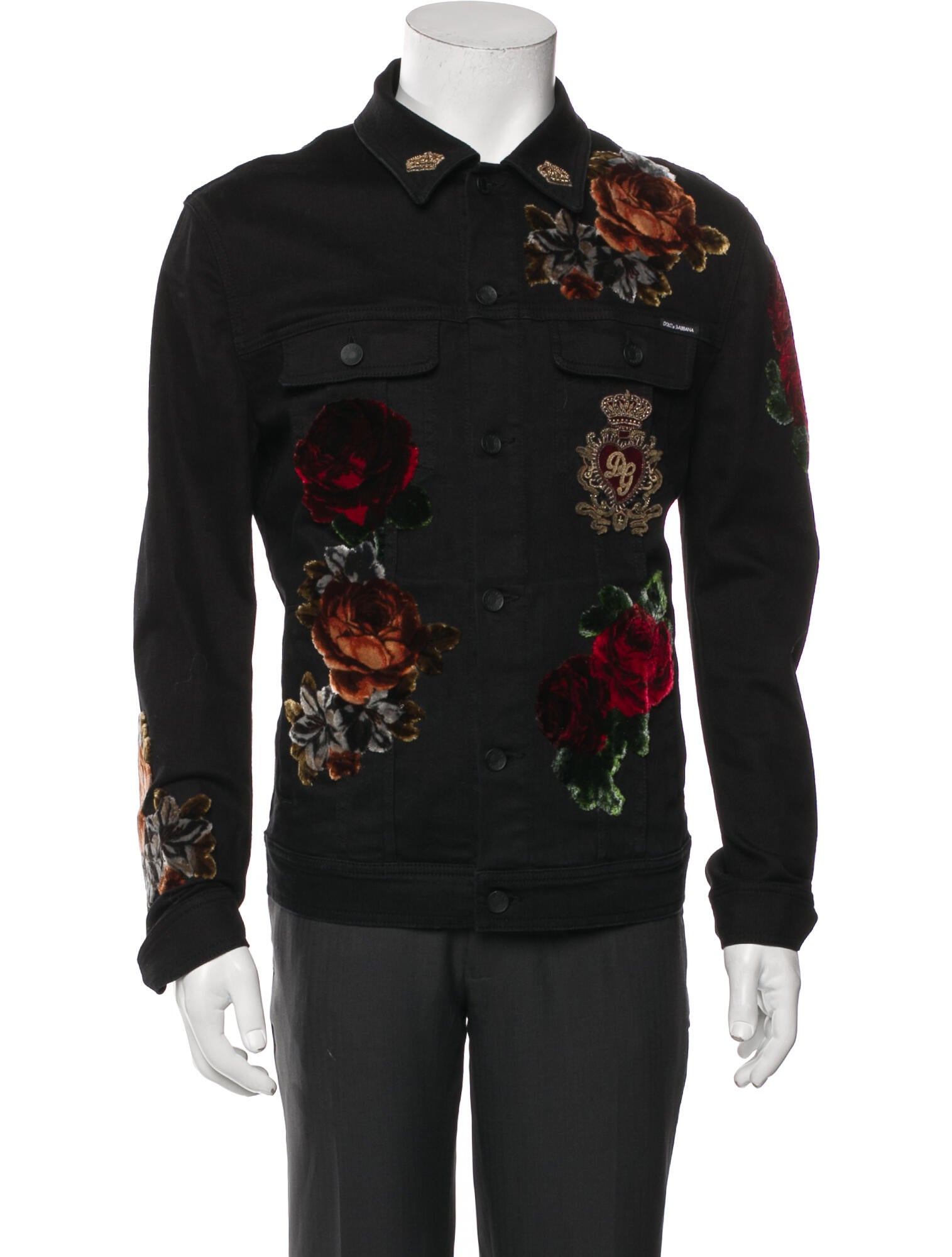 Dolce & Gabbana Floral Print Trucker Jacket