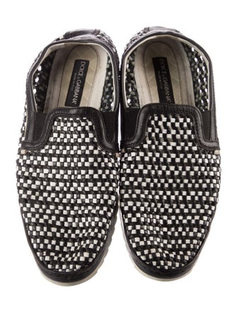 Dolce & Gabbana Leather Patterned Slippers