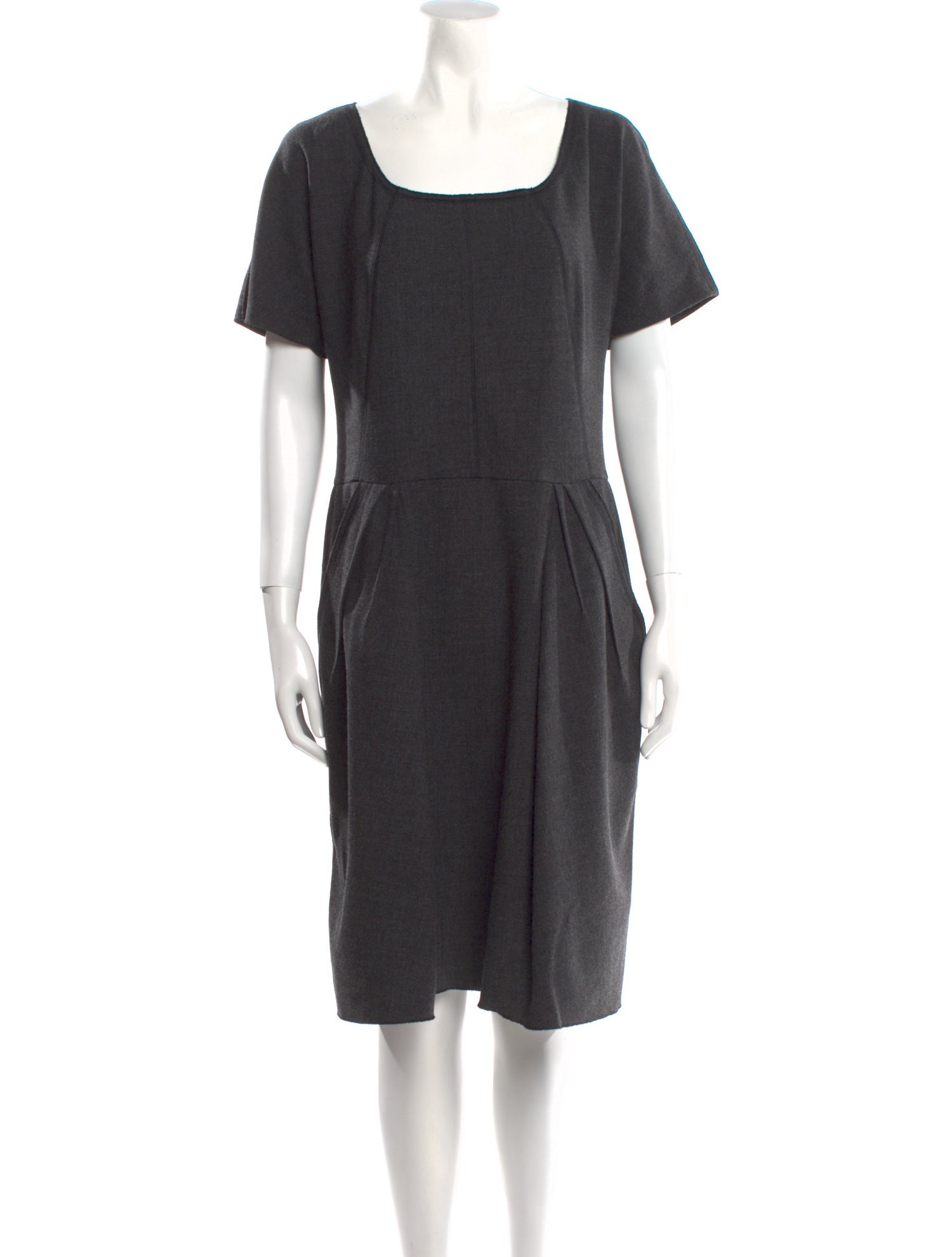 Dolce & Gabbana Virgin Wool Knee-Length Dress