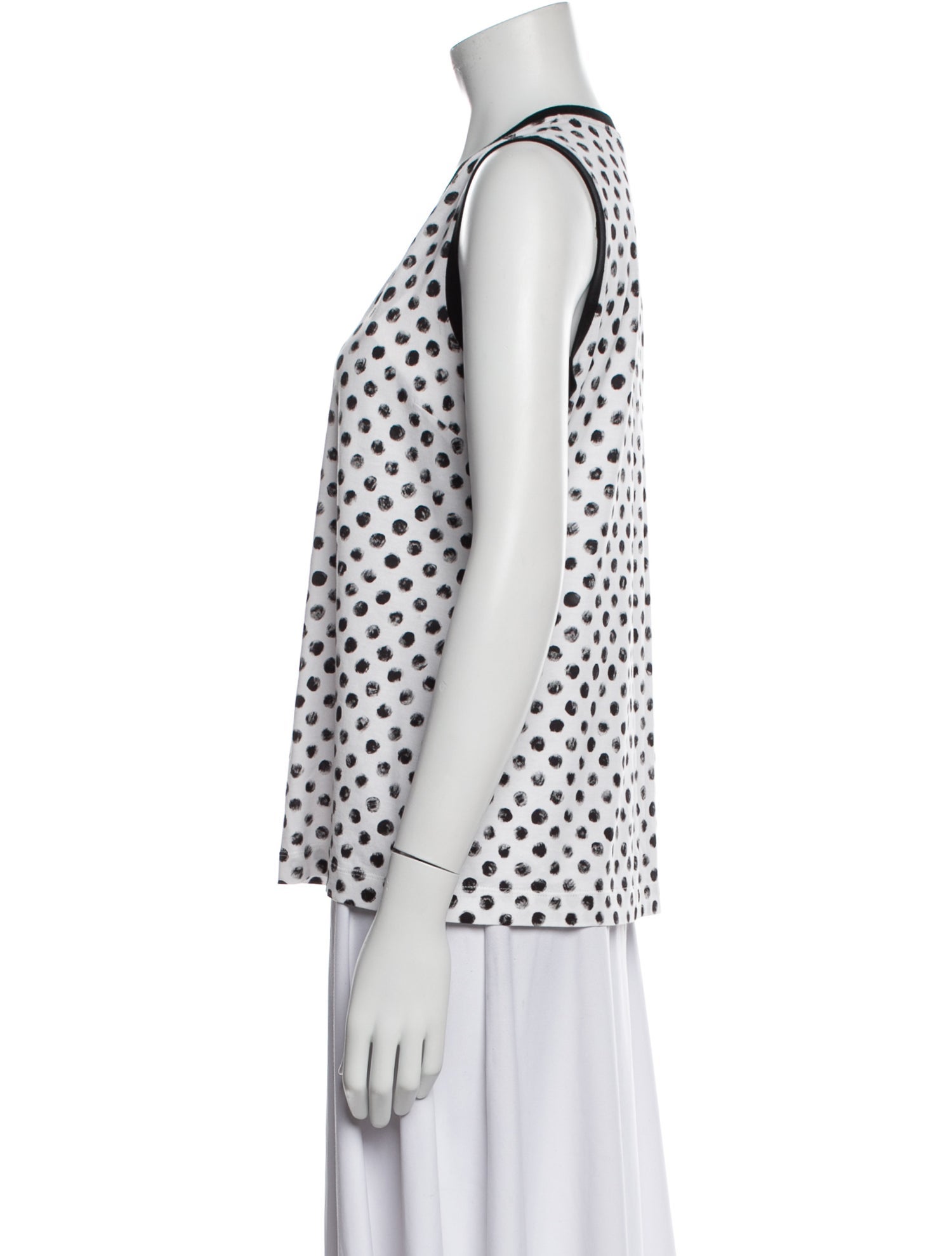 Dolce & Gabbana Polka Dot Print Scoop Neck Top