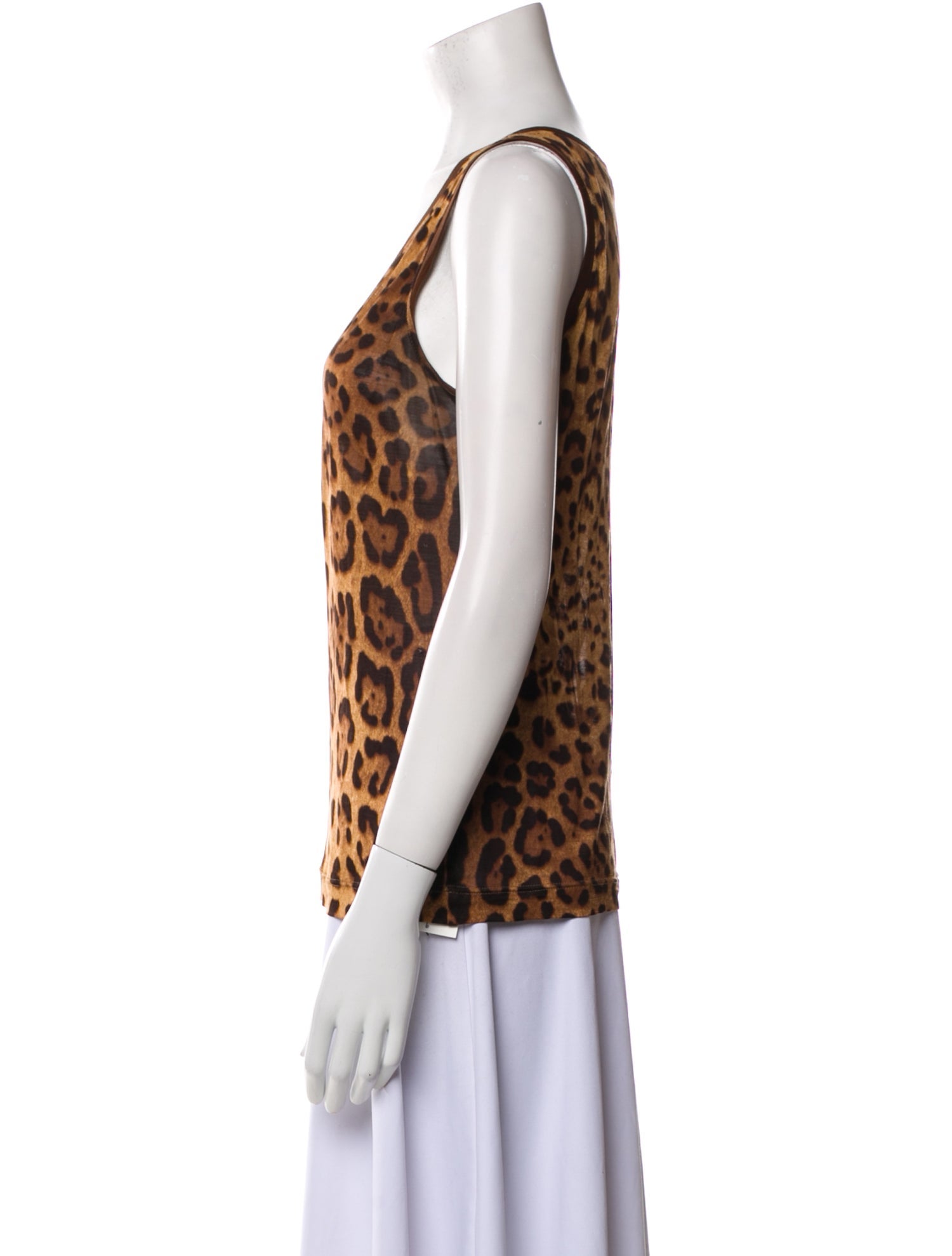 Dolce & Gabbana Silk Animal Print Top