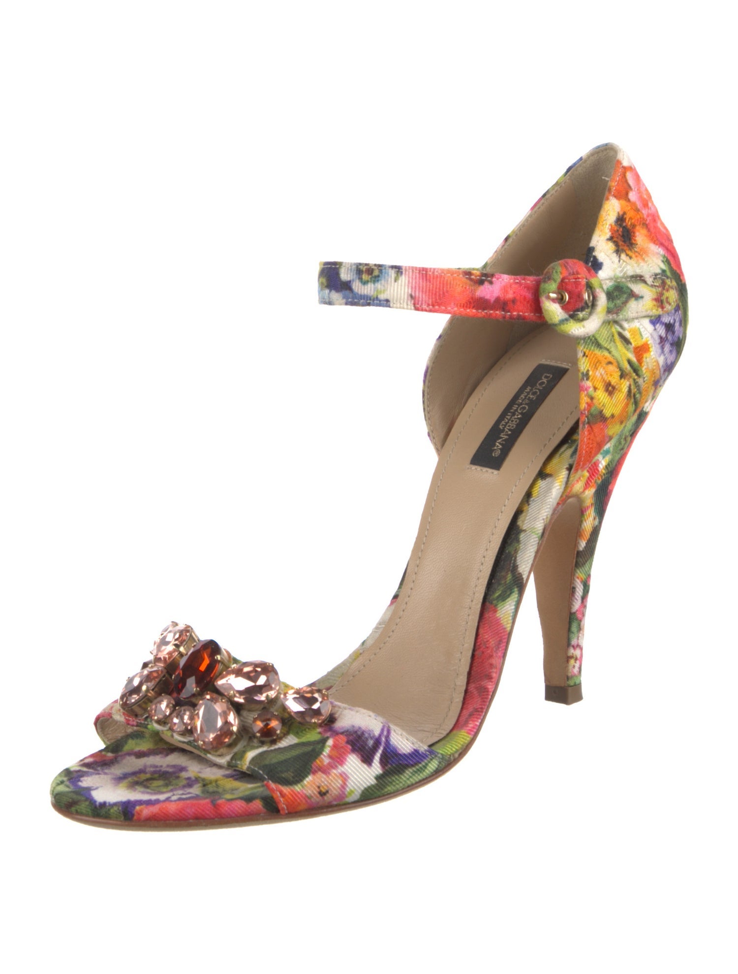 Dolce & Gabbana Canvas Floral Print Sandals