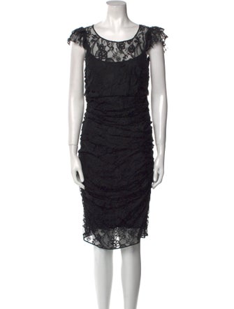 Dolce & Gabbana Scoop Neck Midi Length Dress