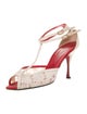 Dolce & Gabbana Canvas Lace Pattern T-Strap Pumps