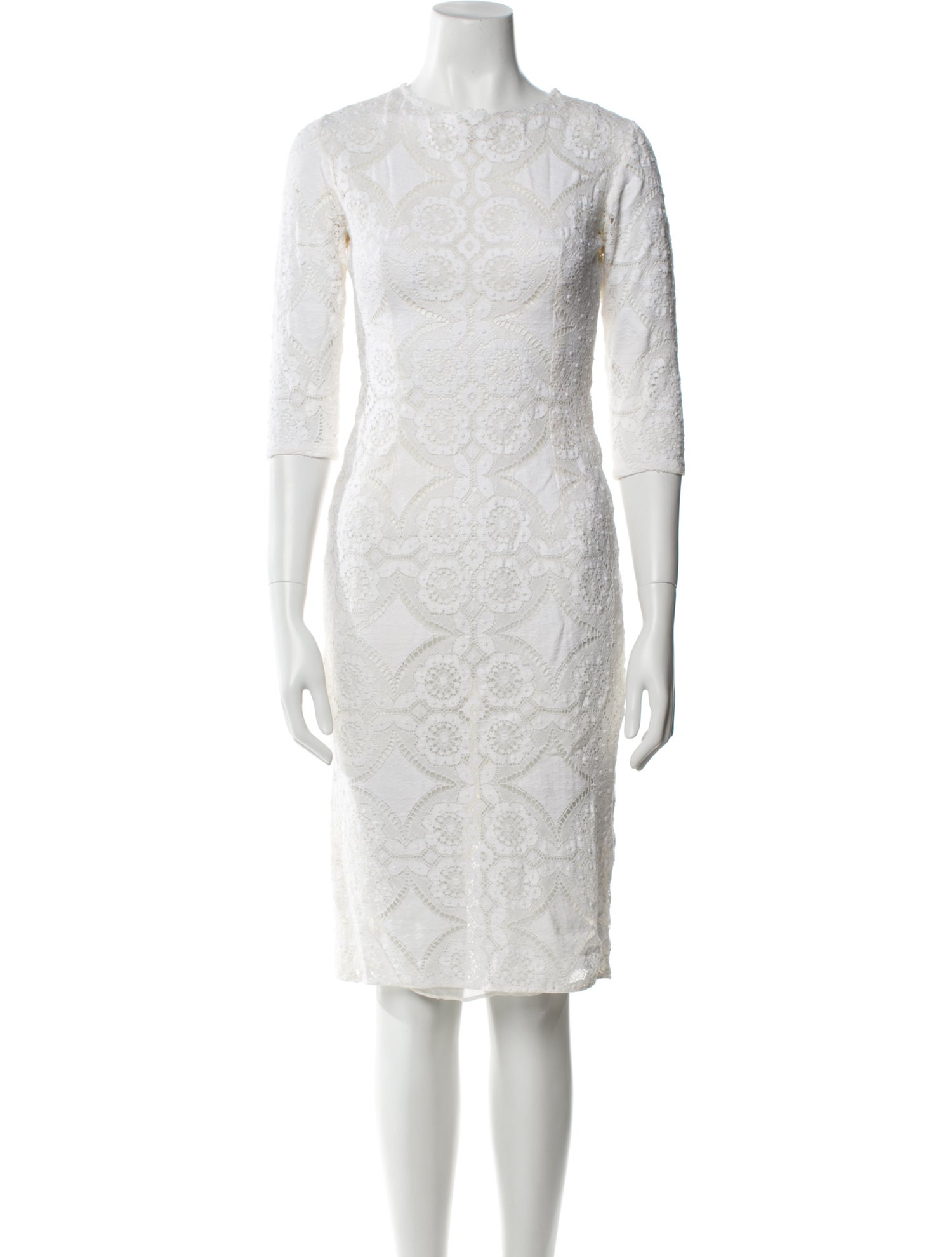 Dolce & Gabbana Lace Pattern Knee-Length Dress
