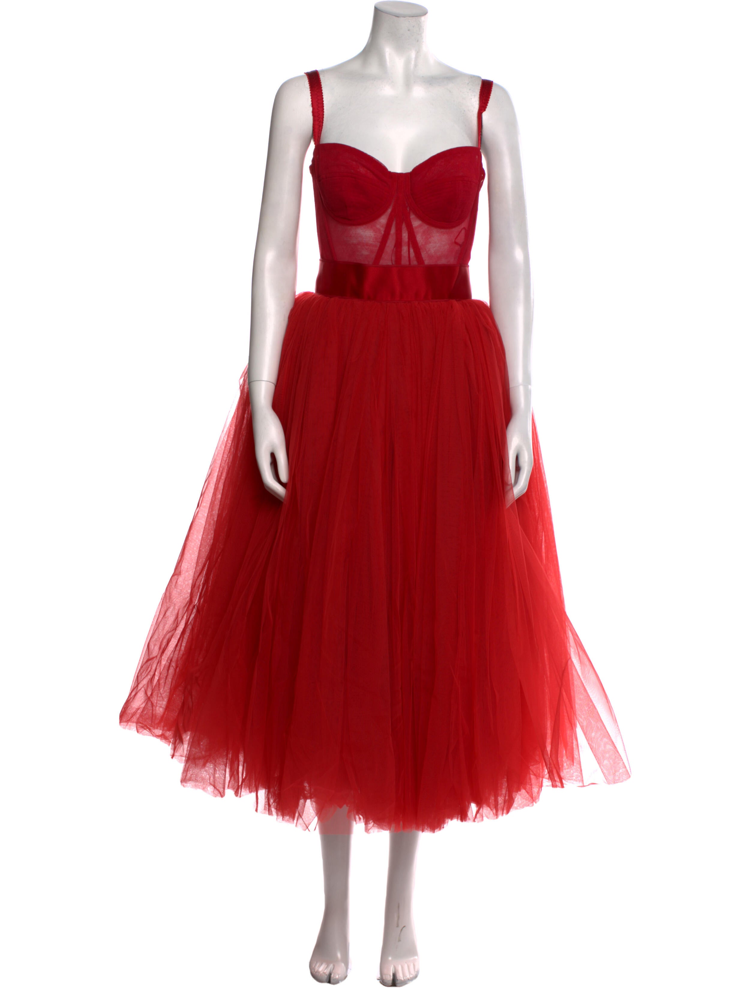 Dolce & Gabbana Square Neckline Midi Length Dress w/ Tags