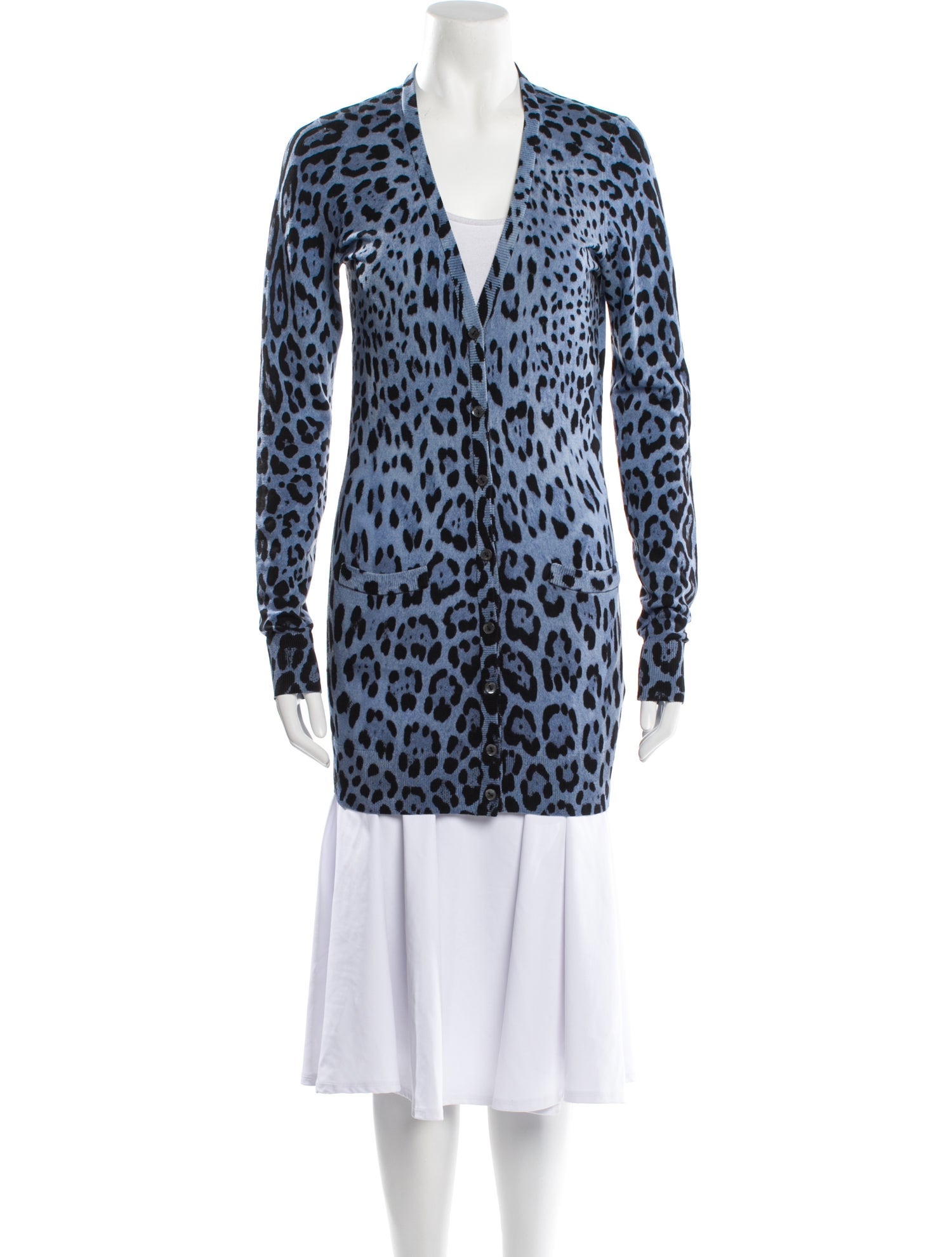 Dolce & Gabbana Animal Print V-Neck Tunic