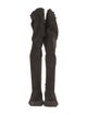 Dolce & Gabbana Suede Ruffle Embellishment Slouch Boots