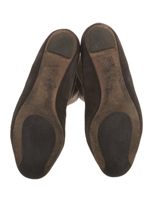 Dolce & Gabbana Suede Ruffle Embellishment Slouch Boots