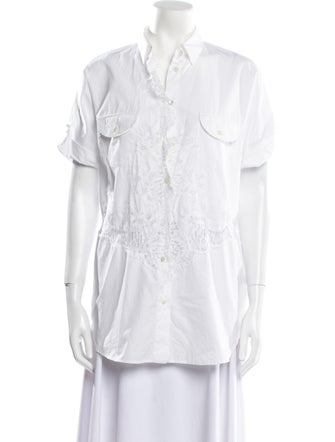 Dolce & Gabbana Short Sleeve Button-Up Top