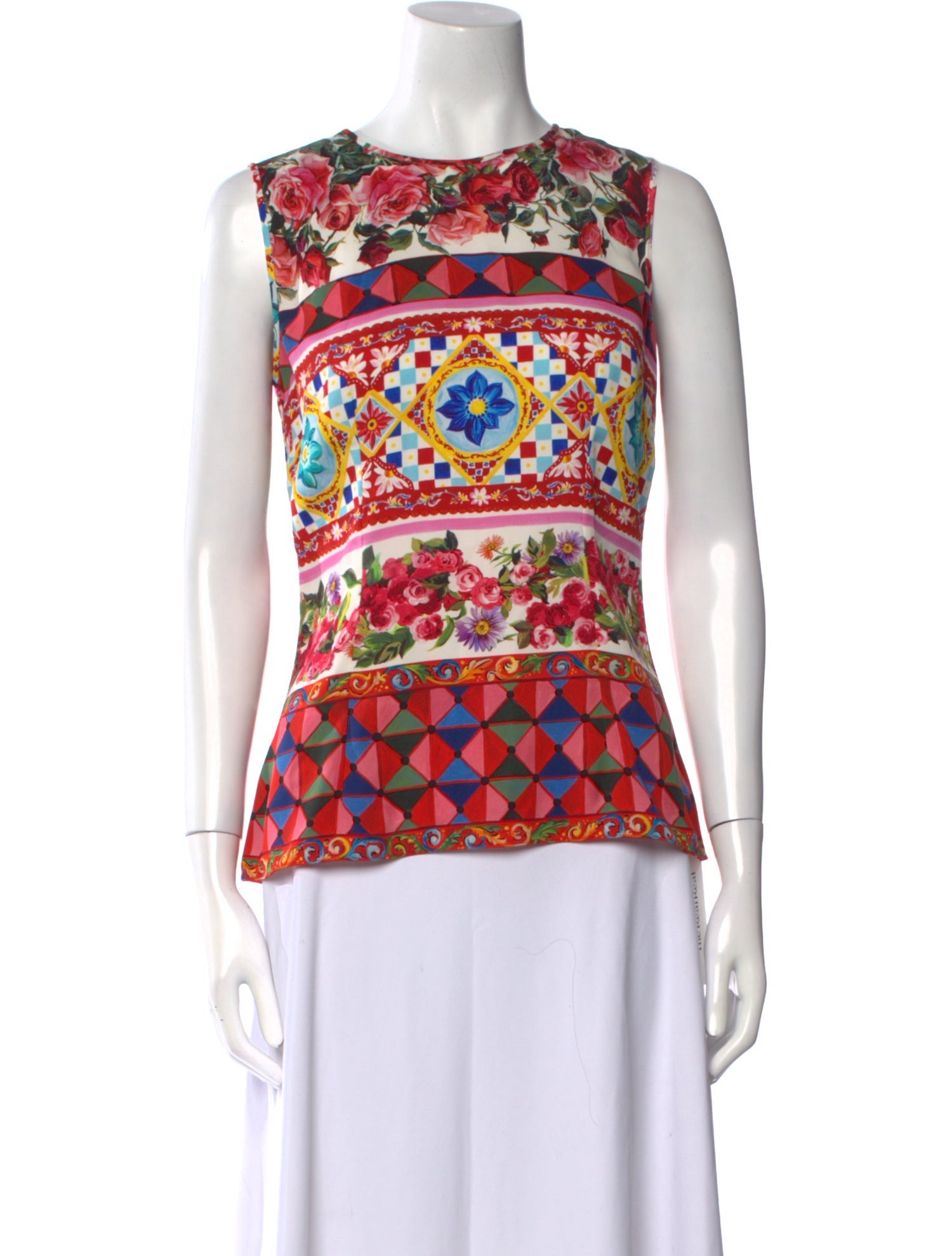 Dolce & Gabbana Silk Printed Top