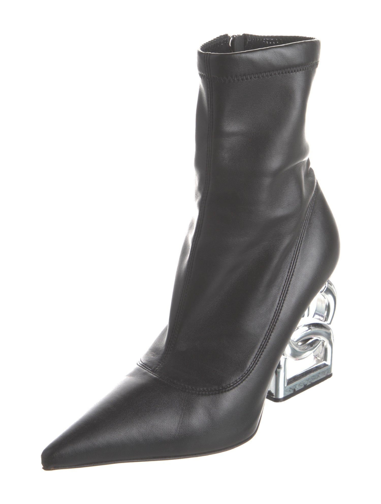 Dolce & Gabbana Leather Sock Boots