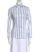 Dolce & Gabbana Striped Long Sleeve Button-Up Top