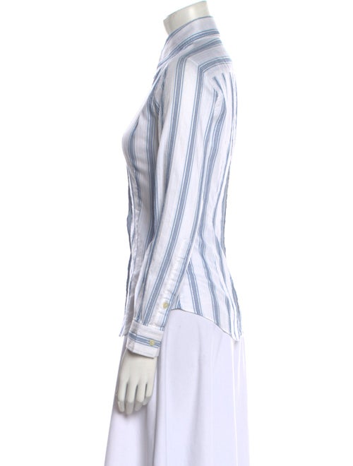 Dolce & Gabbana Striped Long Sleeve Button-Up Top