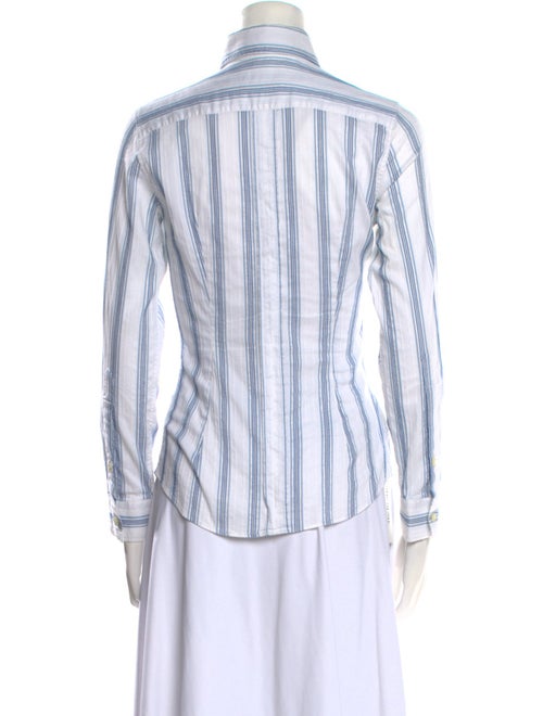 Dolce & Gabbana Striped Long Sleeve Button-Up Top