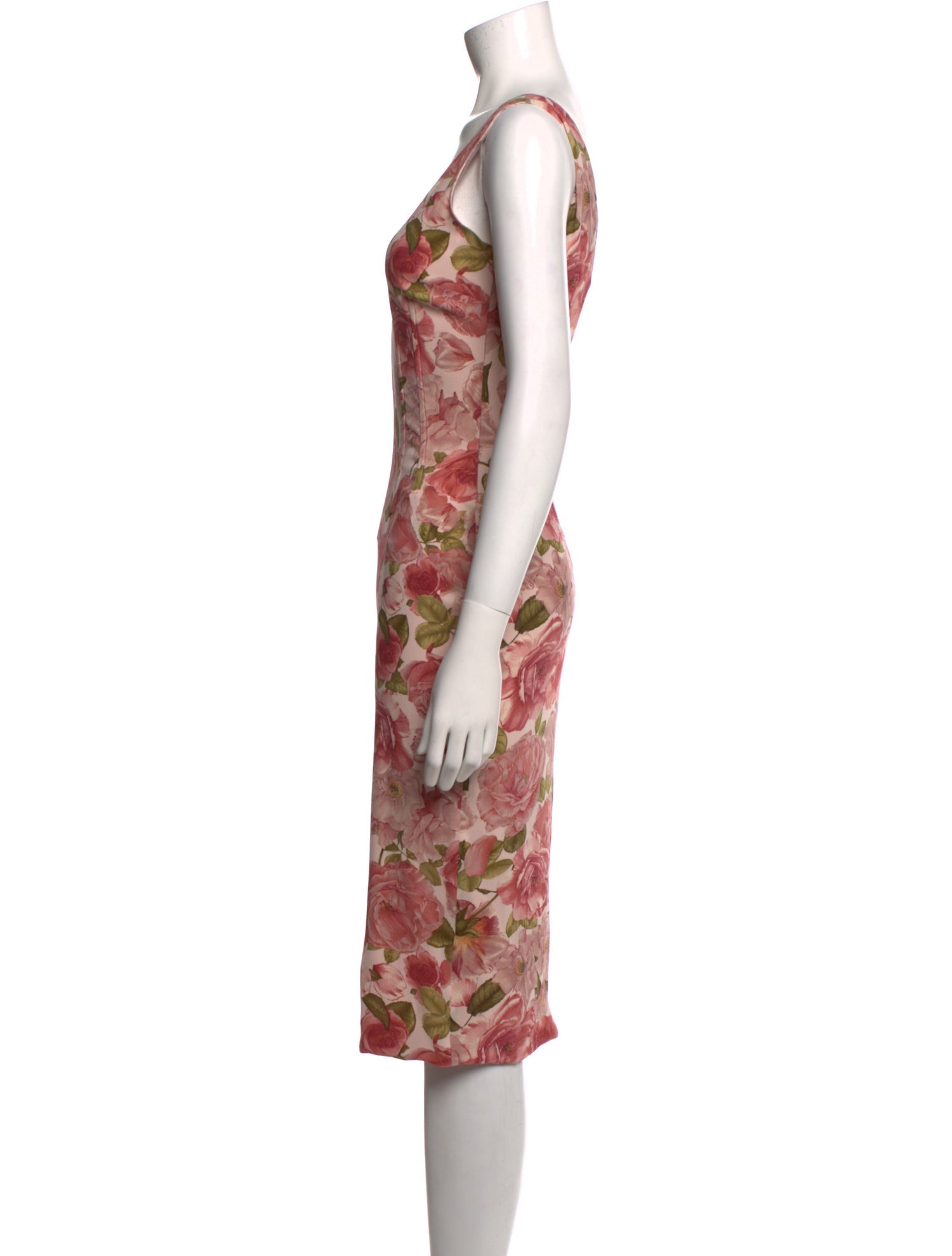Dolce & Gabbana Floral Print Midi Length Dress