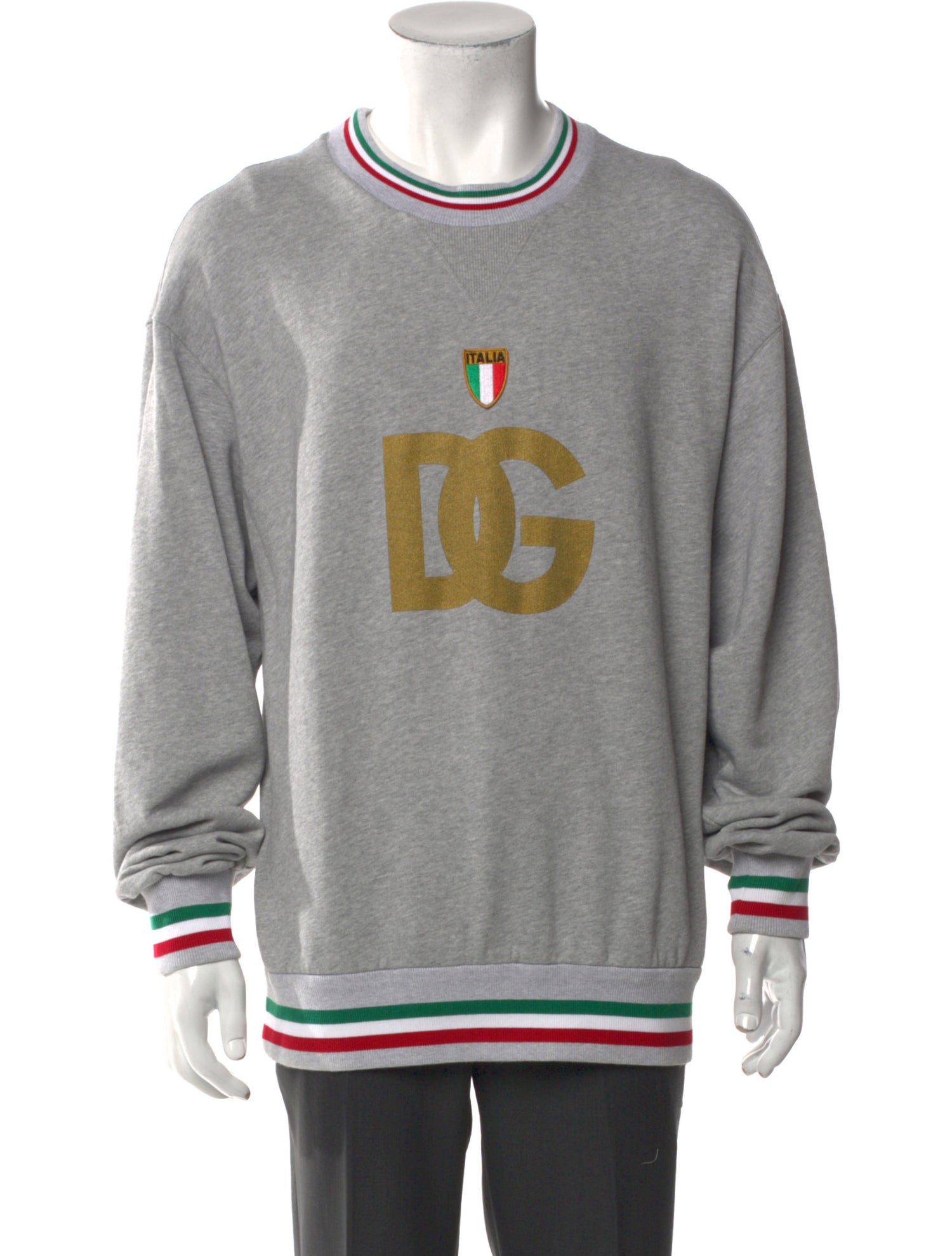 Dolce & Gabbana Striped Crew Neck Pullover