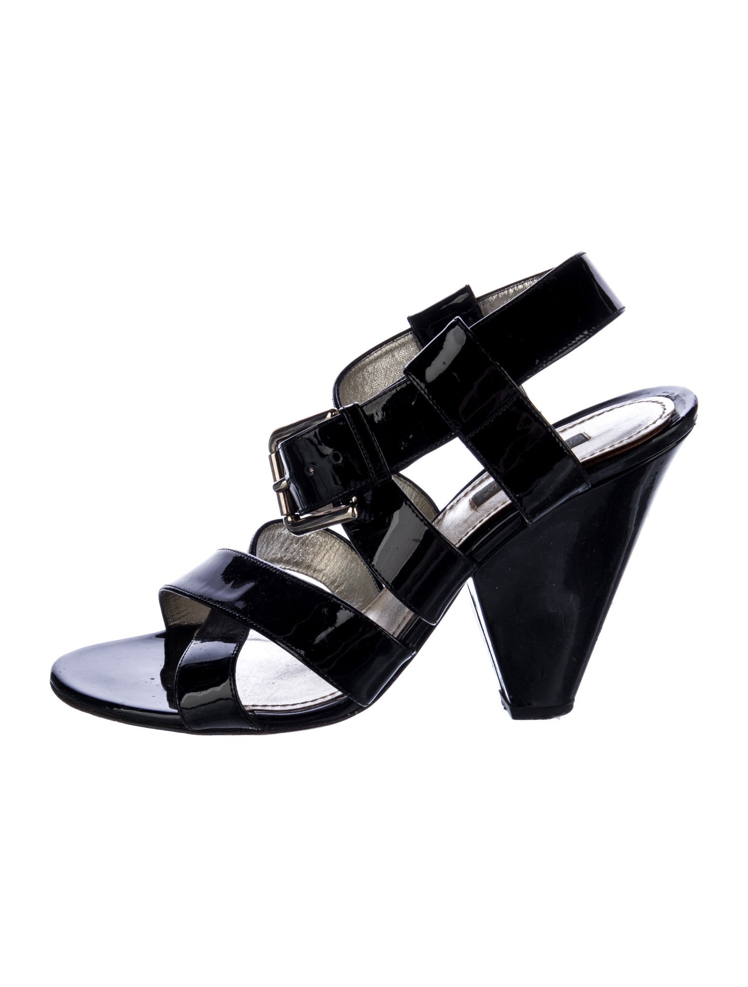Dolce & Gabbana Patent Leather Slingback Sandals
