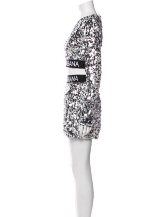 Dolce & Gabbana Nylon Graphic Print Skirt Set