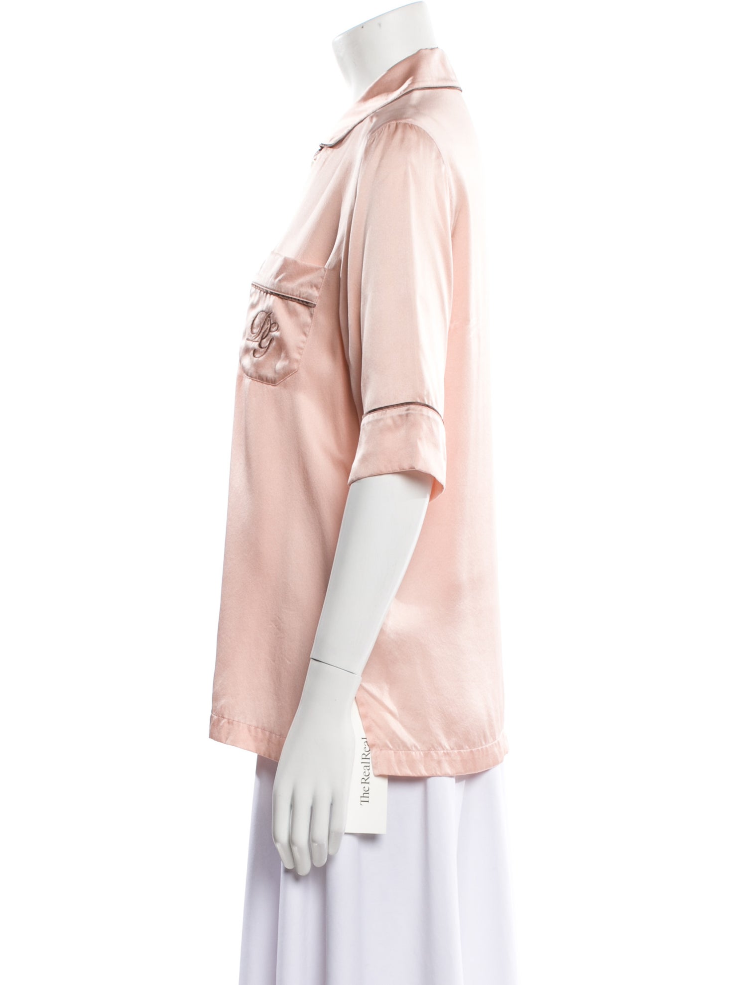 Dolce & Gabbana Silk Embroidered Accent Pajamas