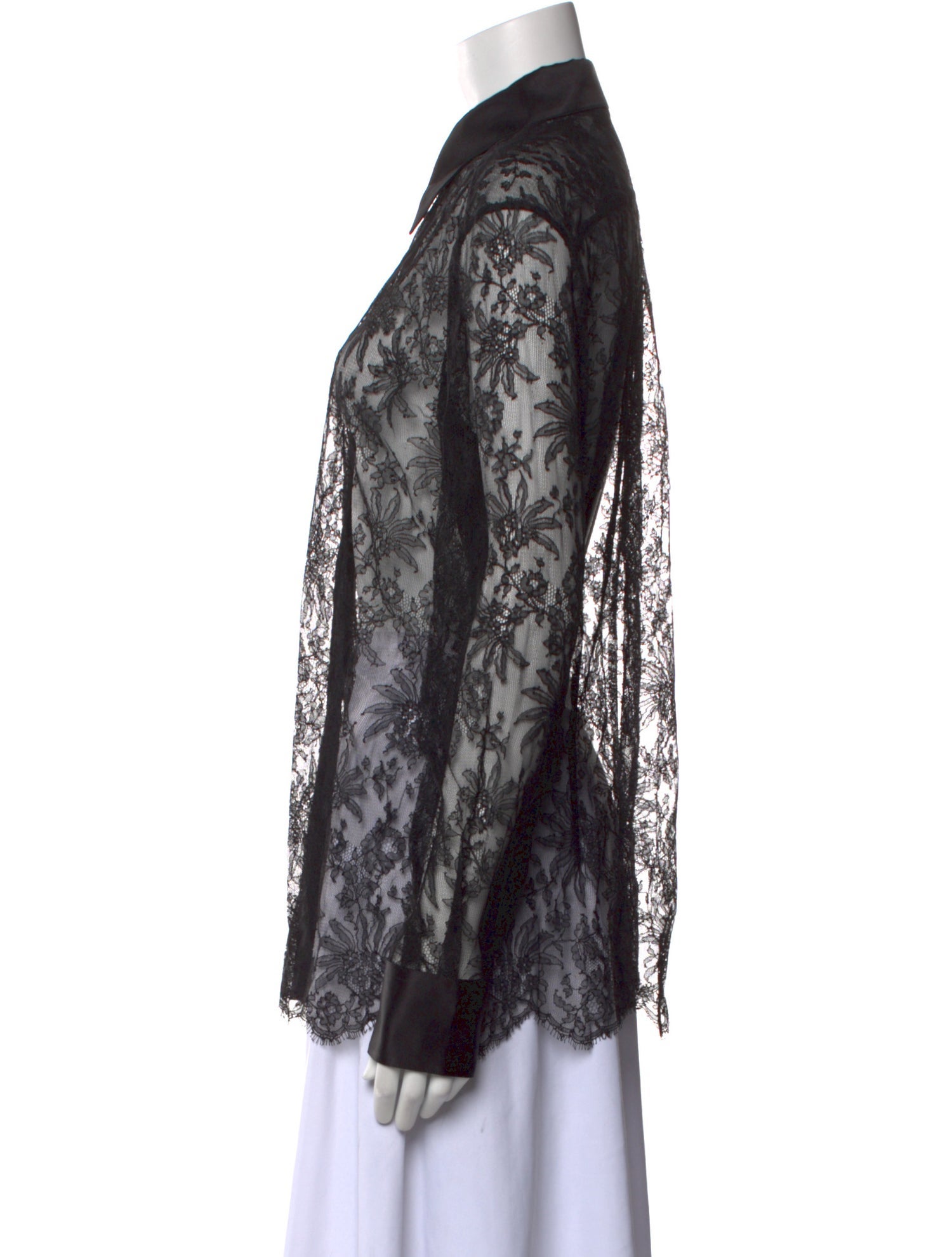 Dolce & Gabbana Lace Lace Pattern Button-Up Top