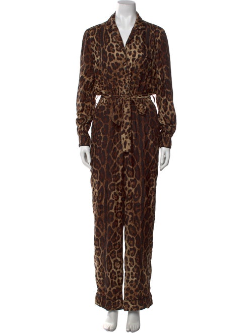 Dolce & Gabbana Silk Animal Print Jumpsuit