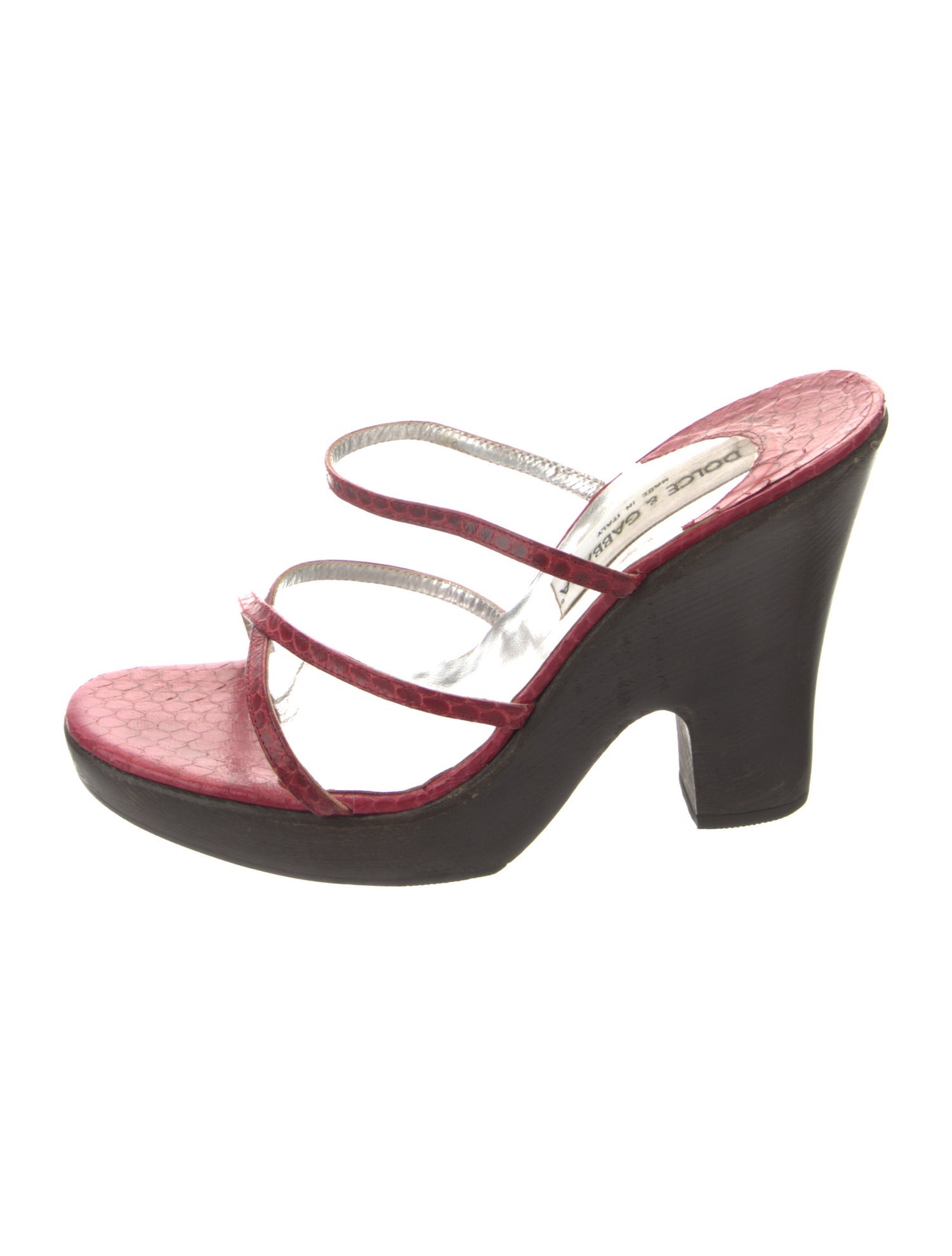 Dolce & Gabbana Vintage Snakeskin Slides