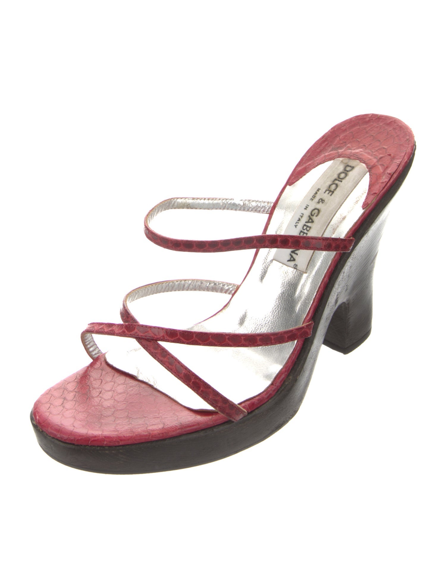 Dolce & Gabbana Vintage Snakeskin Slides