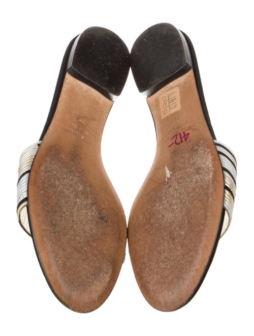 Dolce & Gabbana Leather Printed Slides