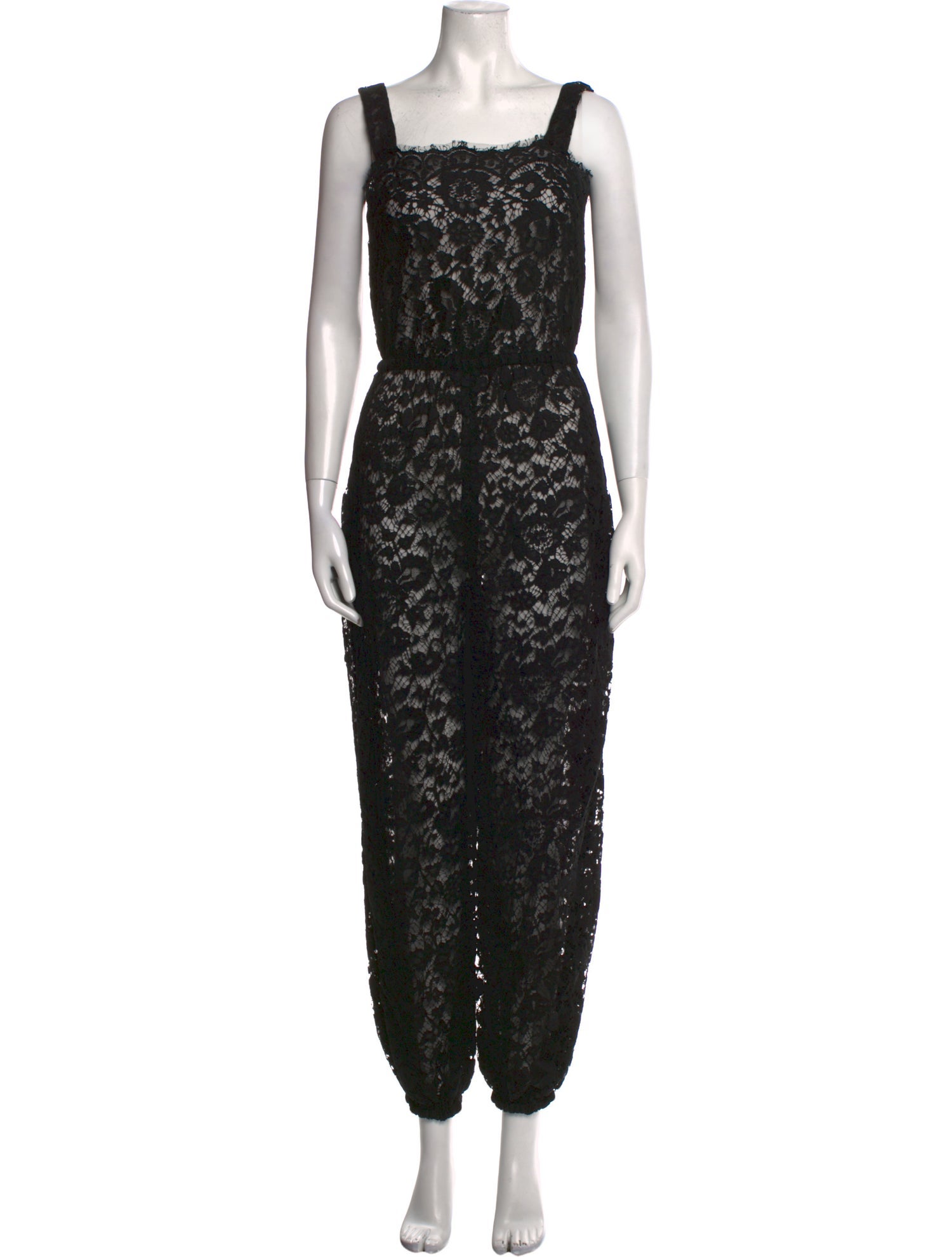 Dolce & Gabbana Lace Pattern Square Neckline Jumpsuit w/ Tags