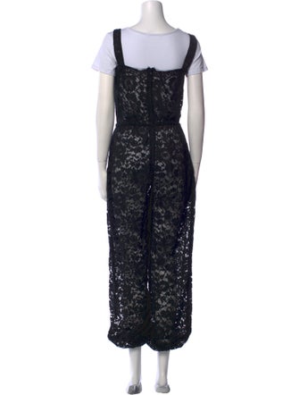 Dolce & Gabbana Lace Pattern Square Neckline Jumpsuit