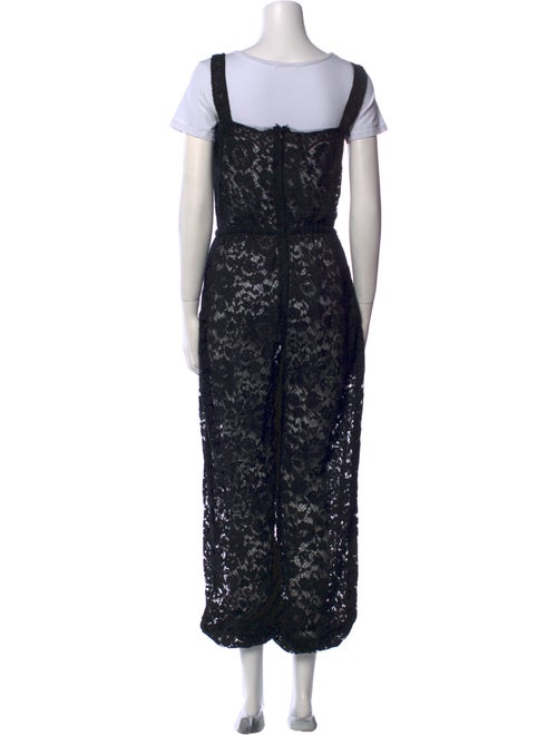 Dolce & Gabbana Lace Pattern Square Neckline Jumpsuit