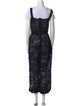 Dolce & Gabbana Lace Pattern Square Neckline Jumpsuit