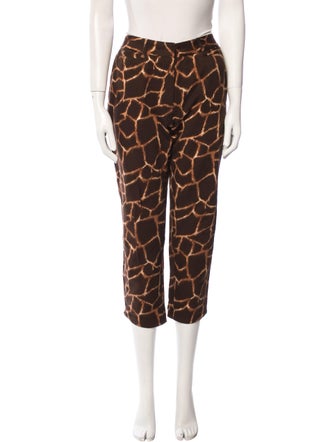 Dolce & Gabbana Animal Print Straight Leg Pants