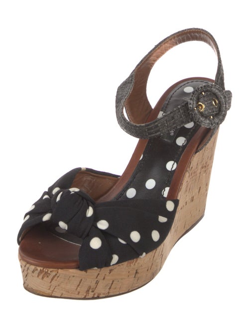 Dolce & Gabbana Polka Dot Print Slingback Sandals