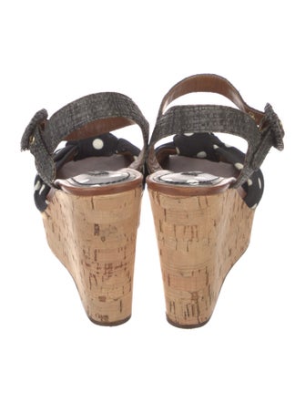 Dolce & Gabbana Polka Dot Print Slingback Sandals